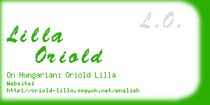 lilla oriold business card